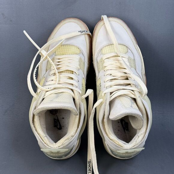 Jordan 4 SP x Off-White Mid Sail  sneaker shoes women’s size 10.5 ( men’s 8.5-9) - Picture 9 of 11